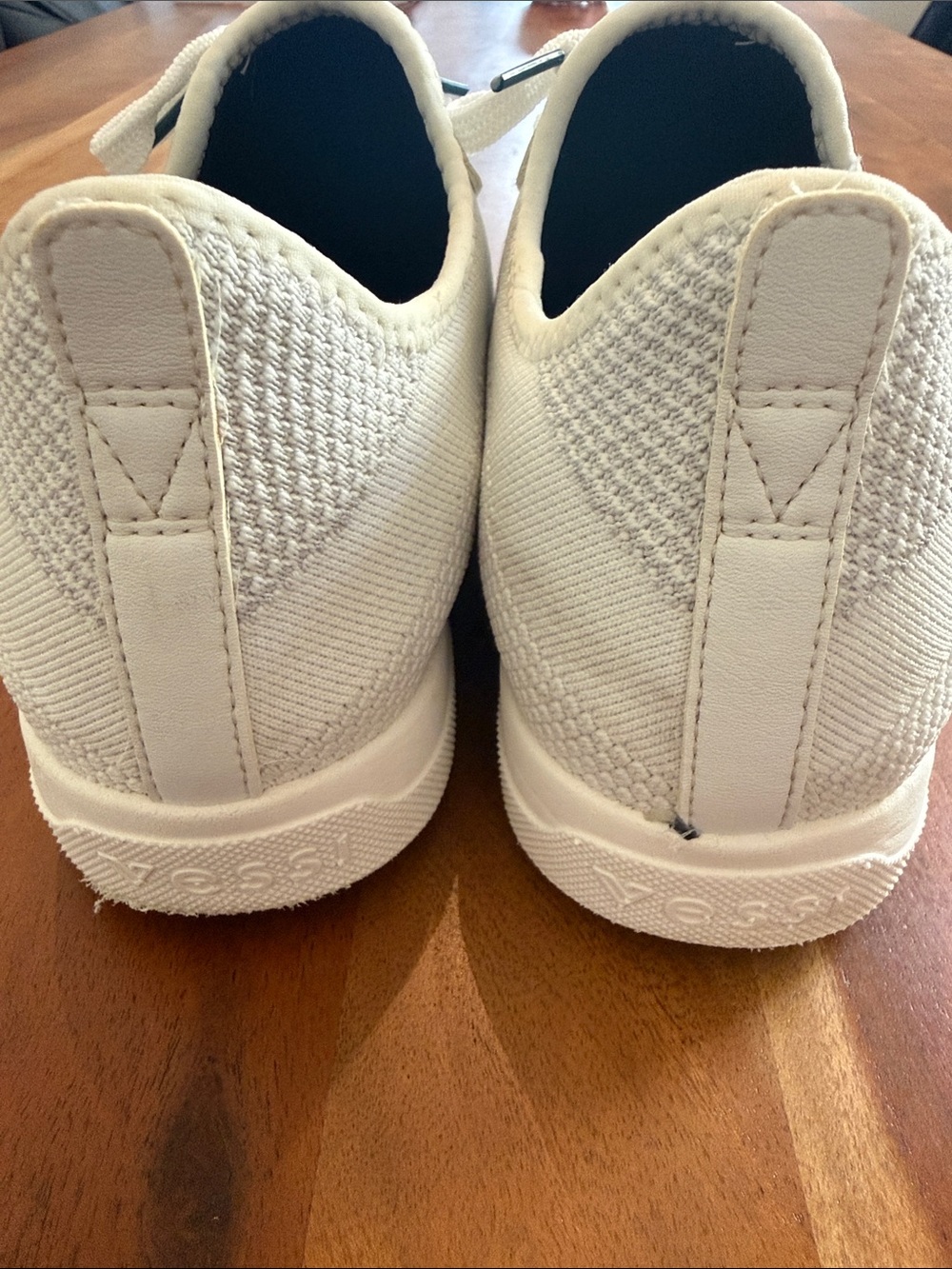 Vessi Weekend Classic All-White Women’s Knit Lace-Up Sneakers Size 11 - Picture 9 of 11